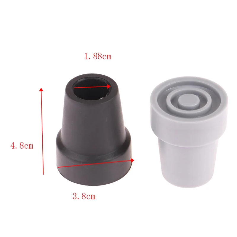 19mm Antiskid Rubber Crutch Tip Pad Durable Rubber Anti-Slid Heavy Duty Canes Replacement For Walking Stick Crutch