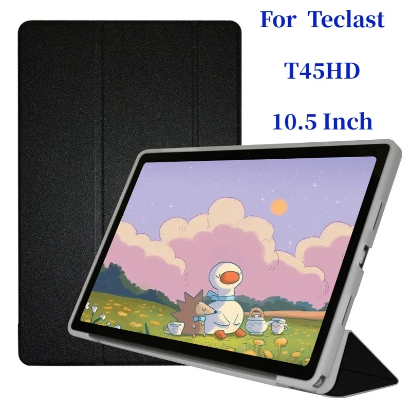 Case For Teclast T45HD 10.5Inch Tablet,Newest TPU Soft Shell Fold Stand Cover For T45HD+ Stylus Pen