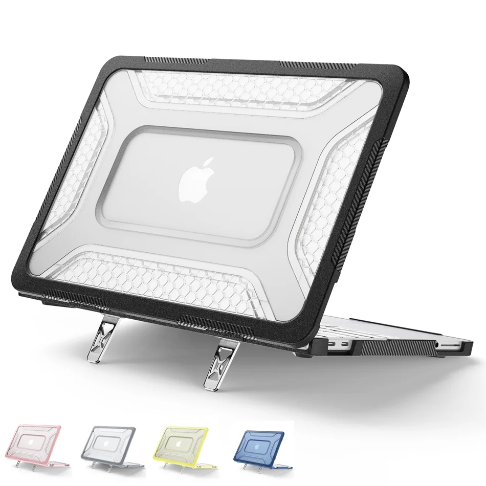 

Case for Macbook Neo 13 inch A3404 2026 Stand Shell Cases Kickstand Honey Comb Texture Full Protection Neo 13 Sleeve Bag Cover