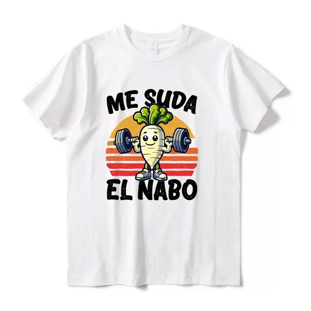 Me Suda El Nabo Women's Short Sleeve Printed T-shirt Funny Spanish Jokes Vintage Soft Casual Tops Kids Clothing Graphic Tshirts