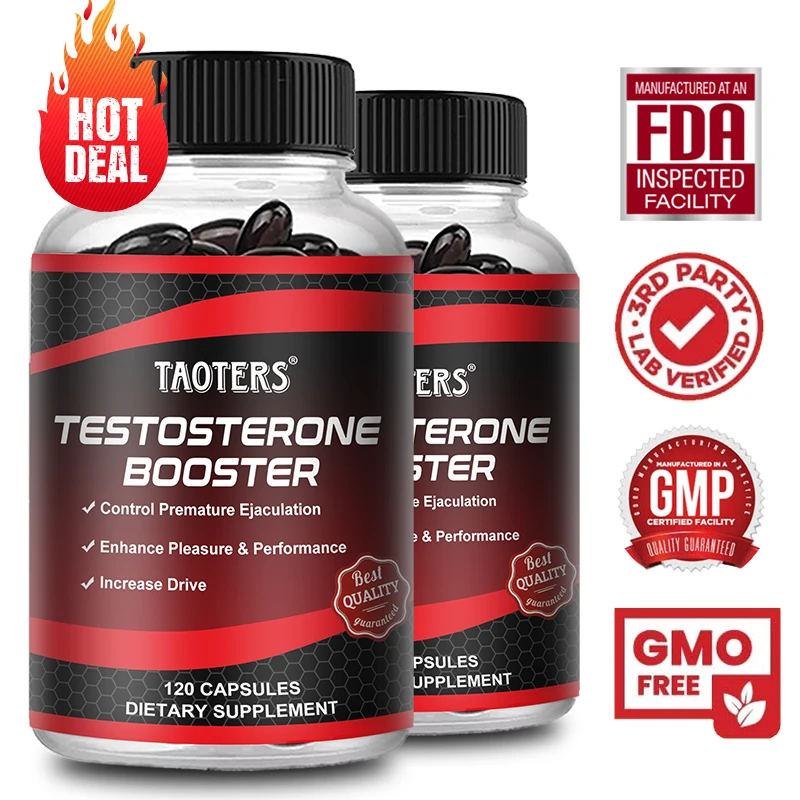 Cápsulas Vegetarianas para Homens, Suplemento Força, Vitalidade e Desempenho, 120 60 30