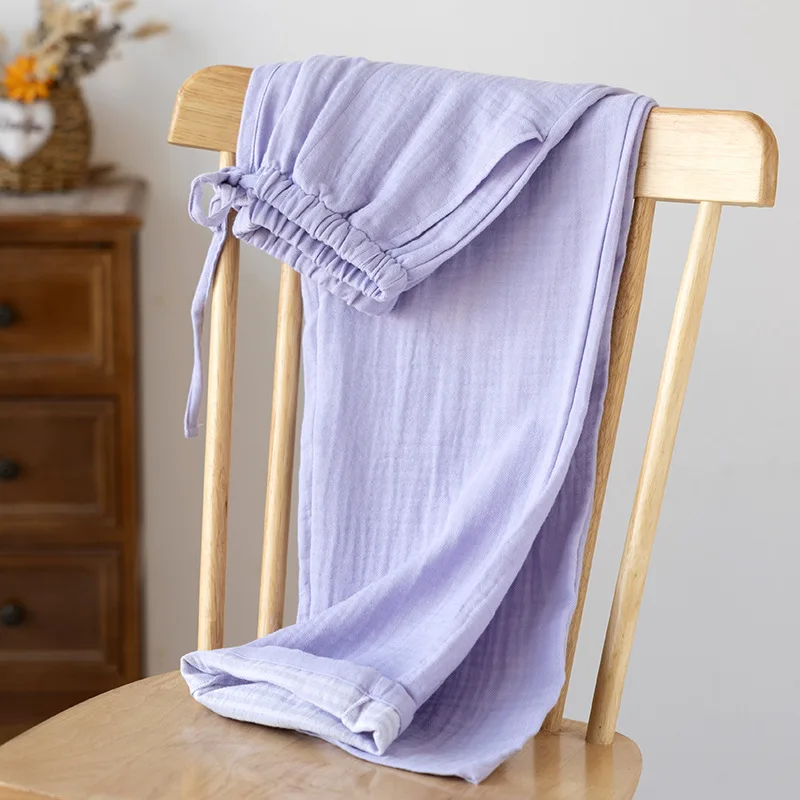 2025 Spring and Autumn New Couple Sleeper Pants 100% Cotton Men's and Women's Sleeper Pants Loose Comfortable - Image 2