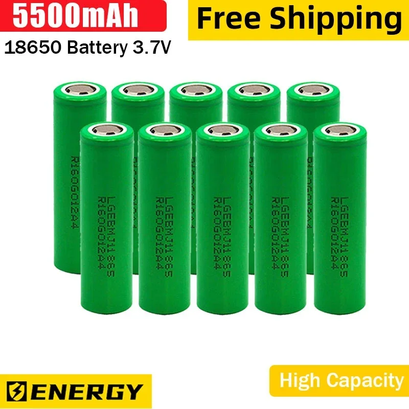 Brand 18650 Battery Free Shipping Bestselling 35E Li-ion 3.7V 5500MAH+Charger RechargeableBattery Suitable Screwdriver Battery