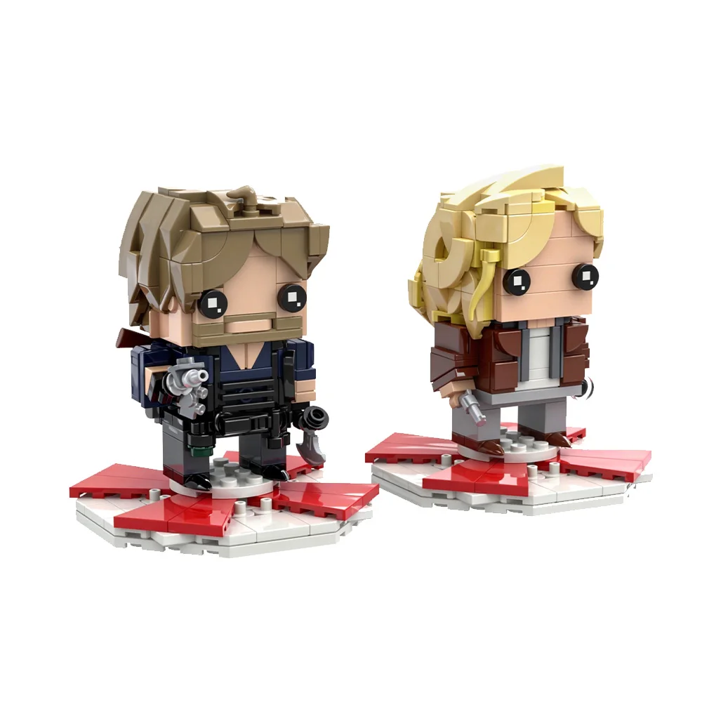 

Gobricks MOC Grace Ashcroft Doll Bricks Horror Movie Leon Scott Kennedy Action Fgures Building Blocks Model Assembly Toys Gifts