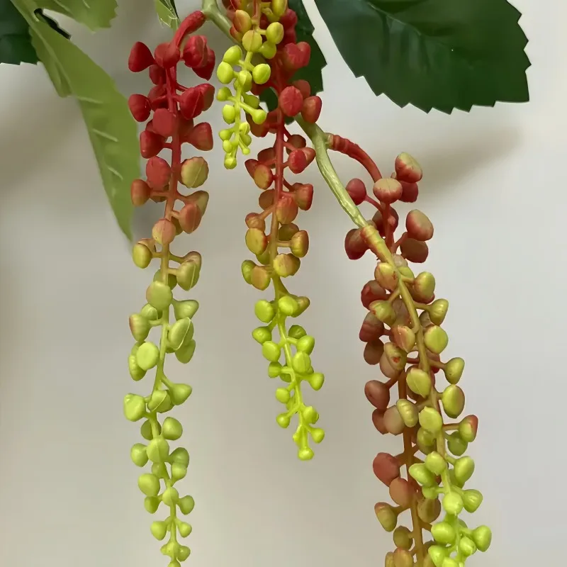 Künstlicher hängender Amaranthus, 30 cm, Kunststoffgrün für DIY-Dekoration, vielseitige Kunstpflanze für die Hochzeitsdekoration im Heimbüro – Detail 4