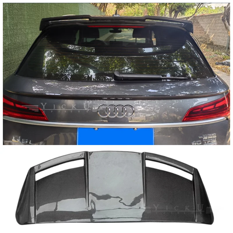 

Fits For Audi Q5 Q5L 2021 2022+ High Quality Carbon Fiber Rear Trunk Lip Spoiler Roof Spoiler Wing