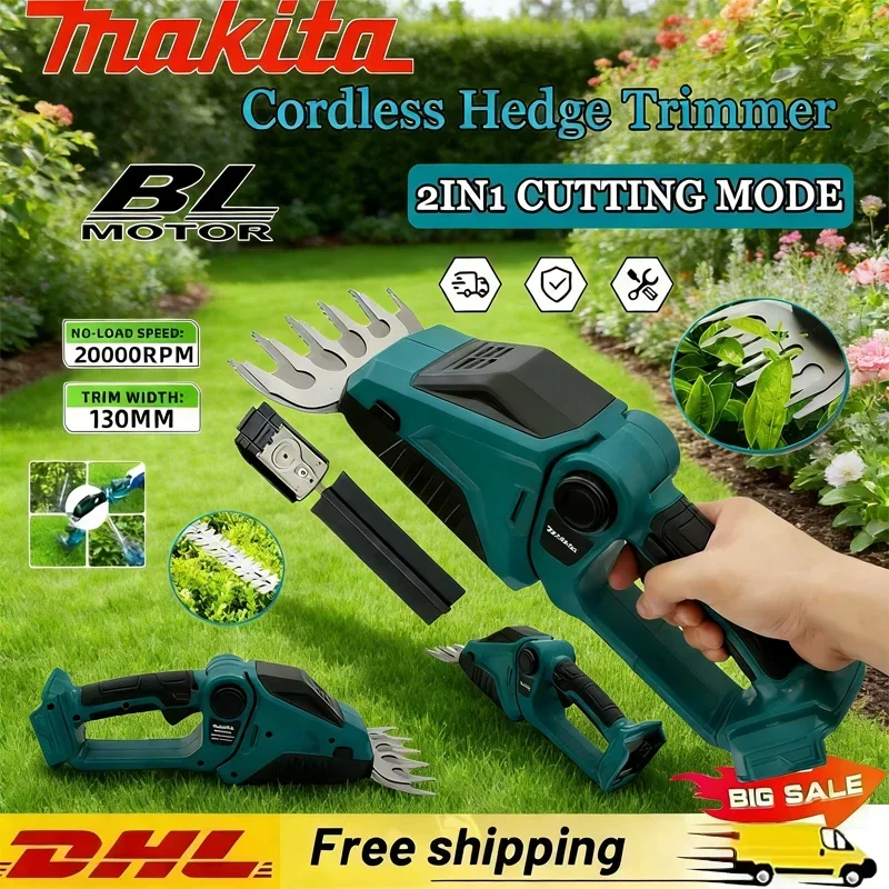 

Аккумуляторный мини-триммер Makita 2-в-1 для травы и кустарников, ручной, 18В, для сада