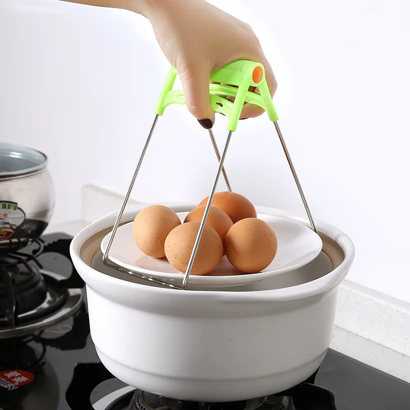 Creative Silicone Anti Scald Clip Multi-purpose Stainless Steel Bowl Holder Anti-ironing Bowl Tray Holder Kitchen Tool