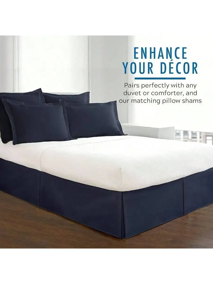 

Custom Poplin Bed Skirt 14 Inch Blue For Queen King Full Size