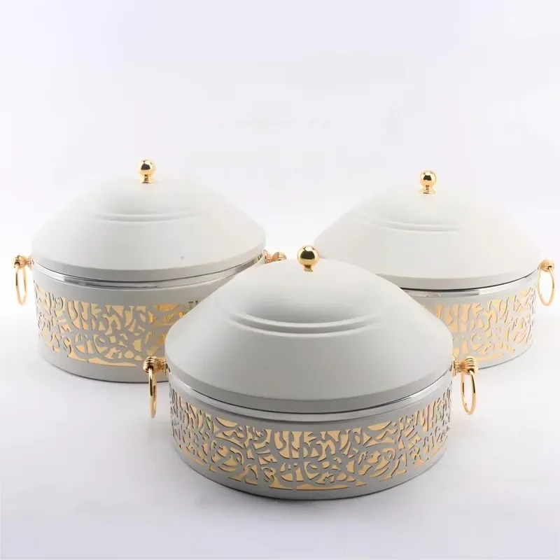 Metal Insulated Food Server High Quality Handmade Designer Casserole Round Shape 3.5L/4.5L/5.5L