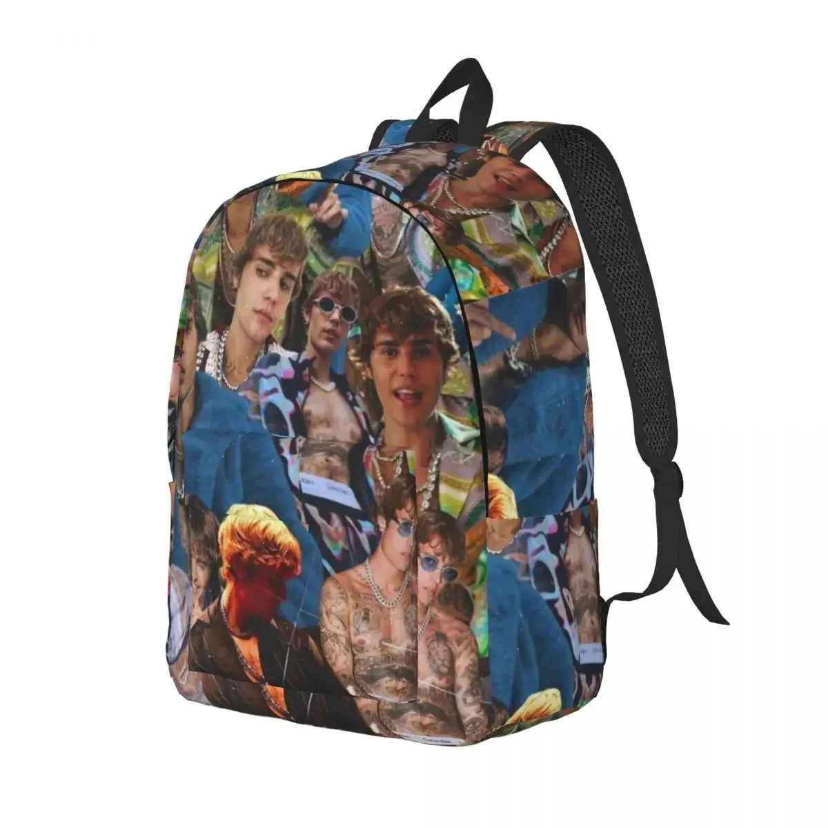 Justin Bieber Pop Canadian Singer for Teens Student School Bookbag Daypack Middle High College with Pocket