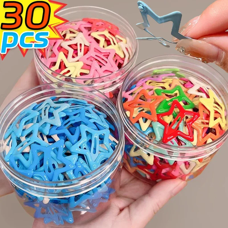 Pinzas para el cabello con pentagrama Y2K para niñas, horquilla ligera con forma de estrella, horquilla para mujeres, tomar fotografías, tocado dulce, accesorios para el cabello resistentes