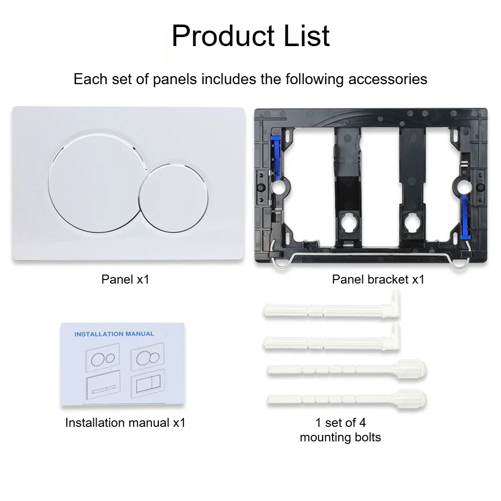 Dual Flush Toilet Hidden Water Tank Push Button Plate Compatible with Geberit Sigma01 20 30 Top Mount Flush Actuator Replacement