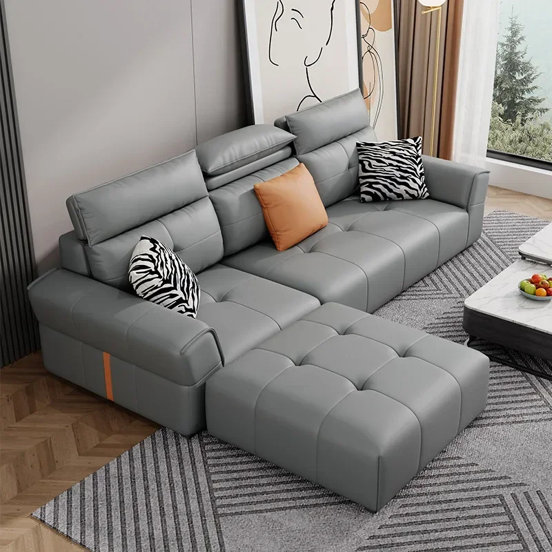 Nordic Cat Scratch Leather Living Room Sofa Modern Simple Luxury Luxury Office Sofa Boss Office Furniture Wohnzimmer Sofas LBSF