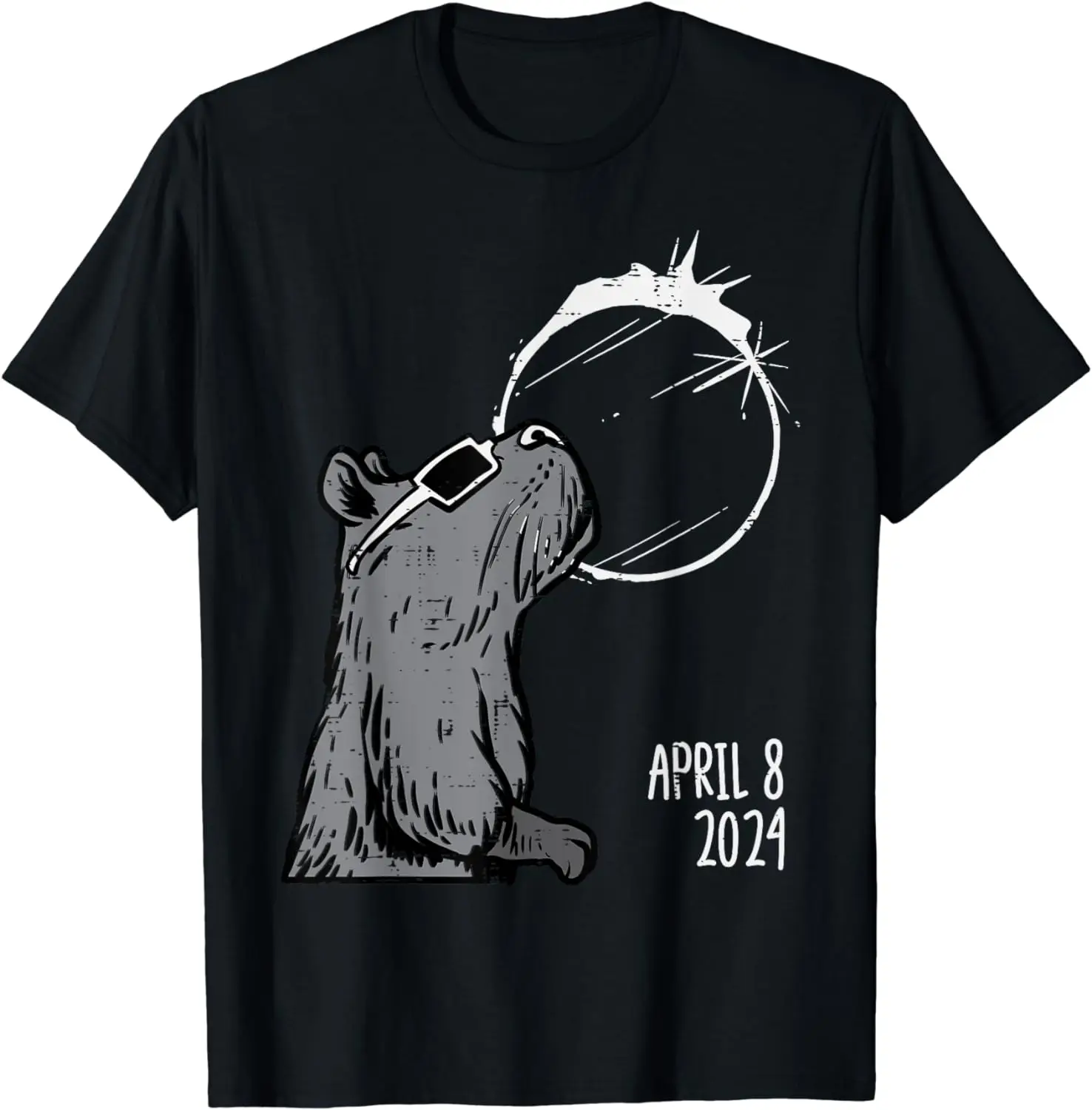 

Capybara Solar Eclipse 2024 Totality April 8 Men Women Kids T-Shirt