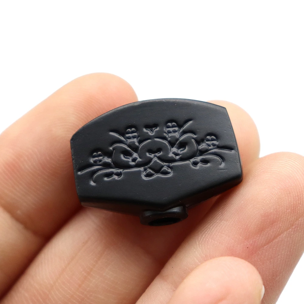 6pcs Guitar Tuners Machine Head Buttons Metal Carved Square Button for Electric Guitar