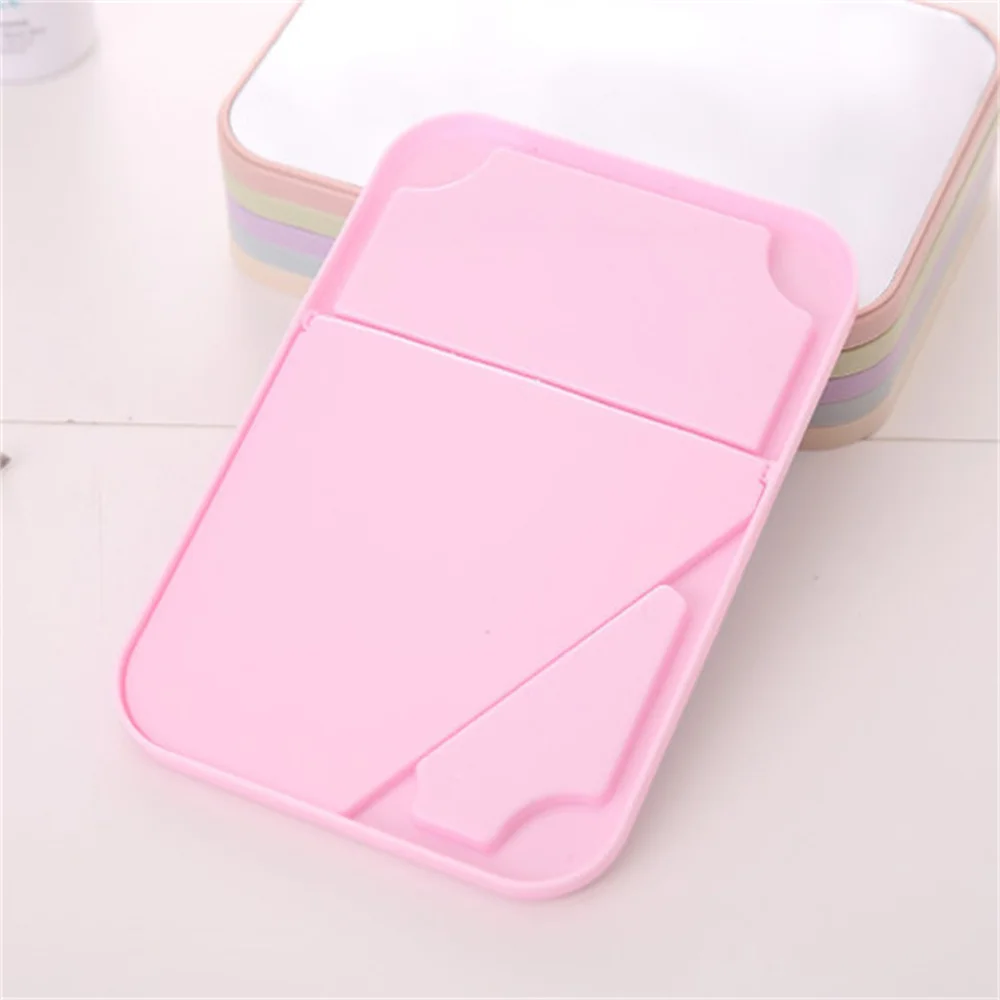 Desktop Folding Makeup Mirror Student Dormitory Desktop Small Mirror Women Dressing Compact Vanity Mirror Handheld Square Mirror