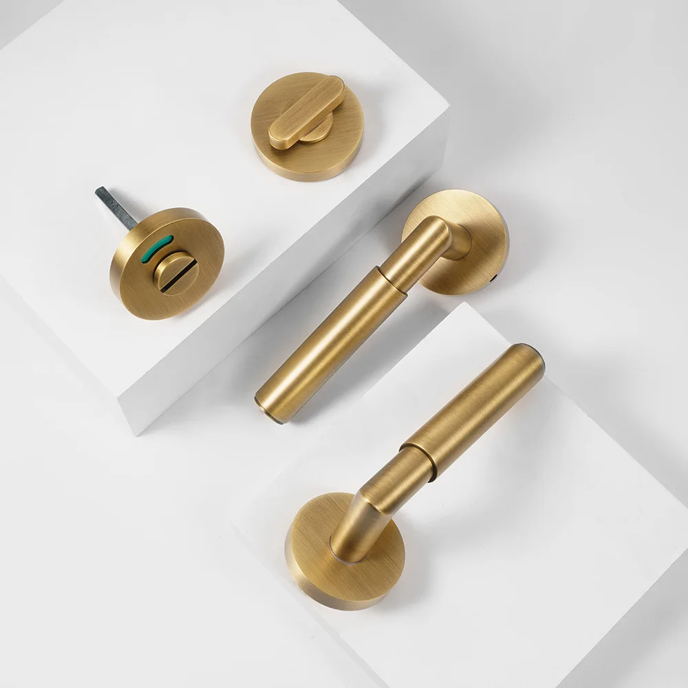 Dooroom Brass Bathroom Lock Privacy Lock Door Lock With Identification Mark  Bathroom Door Dummy Handle Hardware Door Locks