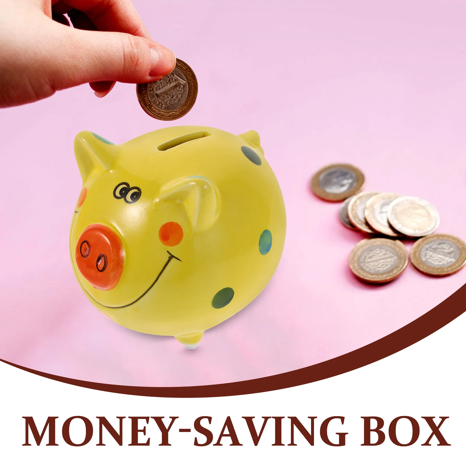 2 個のかわいい豚貯金箱子供用貯金箱セラミック子供銀行部屋の装飾教育的な誕生日プレゼント女の子のため