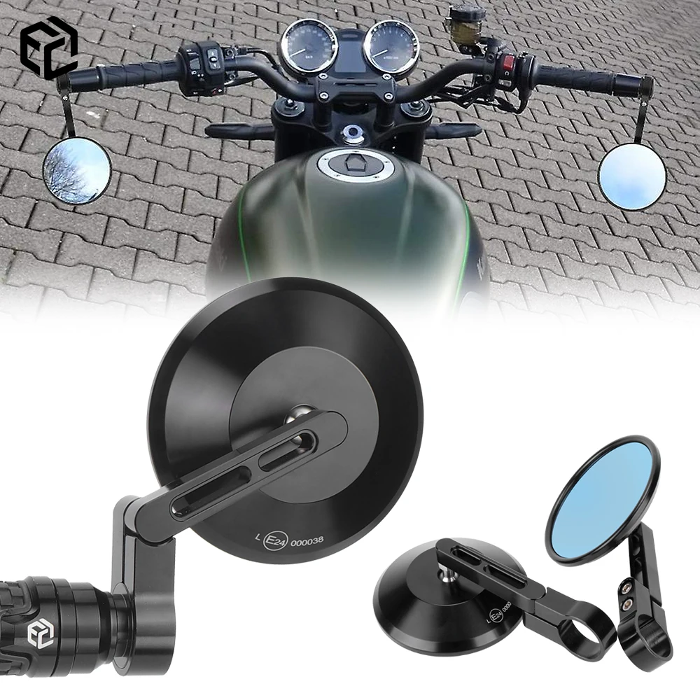 Motorcycle Rearview Side Handlebar Folding Mirrors For KAWASAKI Z800 Z900 Z900RS ZH2 Z1000R Z400 CNC Aluminum Moto Accessories