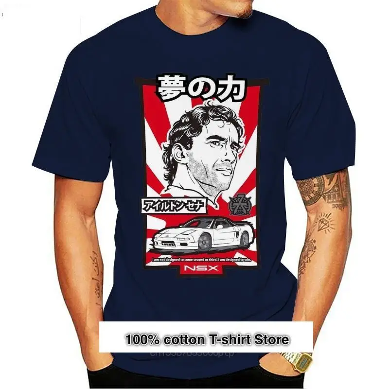 Camiseta Ayrton Senna para hombre, ropa de talla grande, estilo de coche, verano, 2024