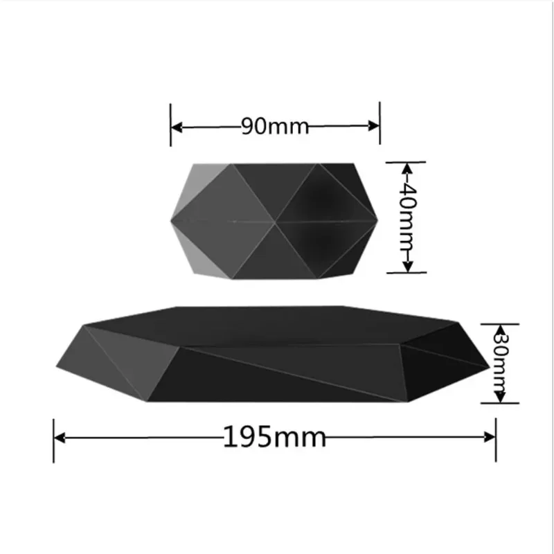 Magnetic Levitating Flower Pot Air Bonsai Black Suspension Floating Plant Pot 360 Degree Rotation Pot