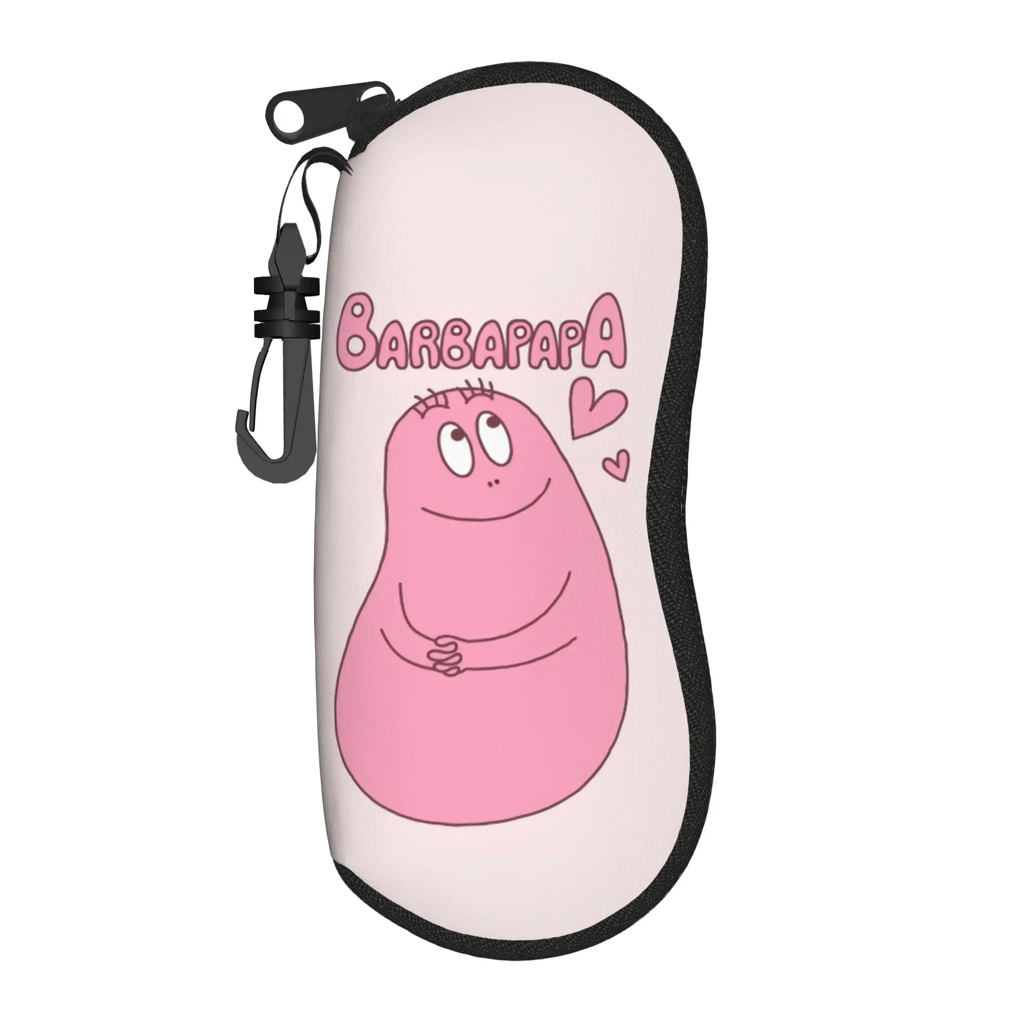 Kawaii Barbapapa Cartoon Glasses Case Gift For Fans  Zipper  Glasses Storage Box Print Eye Contacts Case