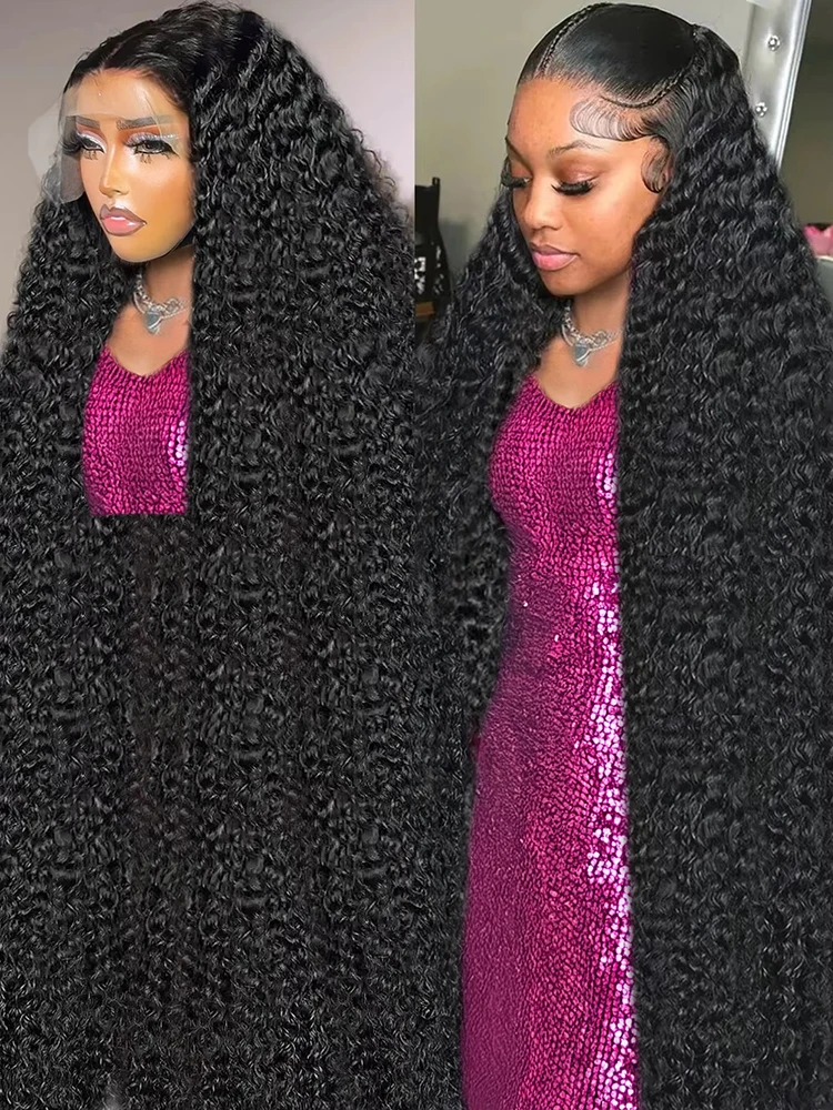 

13x6 13x4 HD Кружевные Глубокие Волнистые Фронтальные Парики 40-дюймовые Вьющиеся HD Прозрачные Парики Фронта Шнурка Человеческих Волос Предварительно Сорванные 5x5 Бесклеевой Парик