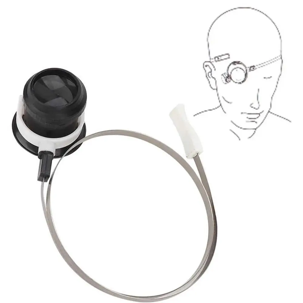 Portable Watch Repair Tool Mini with Head Band Loop Magnifier Eye Magnifier Magnifying Glass Monocular