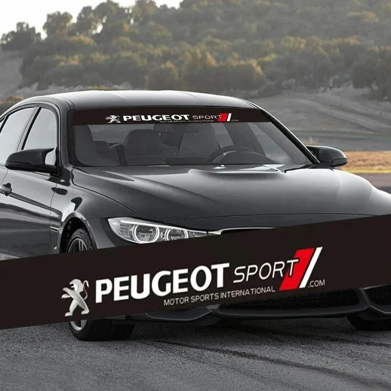 Peugeot Sport Windshield Sticker Decal for Peugeot 206 207 208 307 308 408 508 2008 3008 5008 Rifter Expert Car Styling Decor