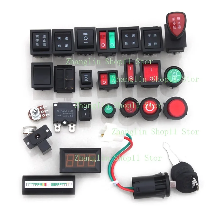 Power Push Button Start Switch Remote Control Car Vehical Motorcycle Tricycle ON OFF Ignition Switch Keys Scooter Accessories