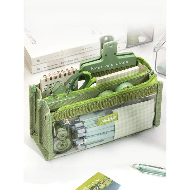 trousse-a-crayons-transparente-grande-capacite-nouveau-style-2024-boite-de-papeterie-pour-filles-du-college-et-du-lycee