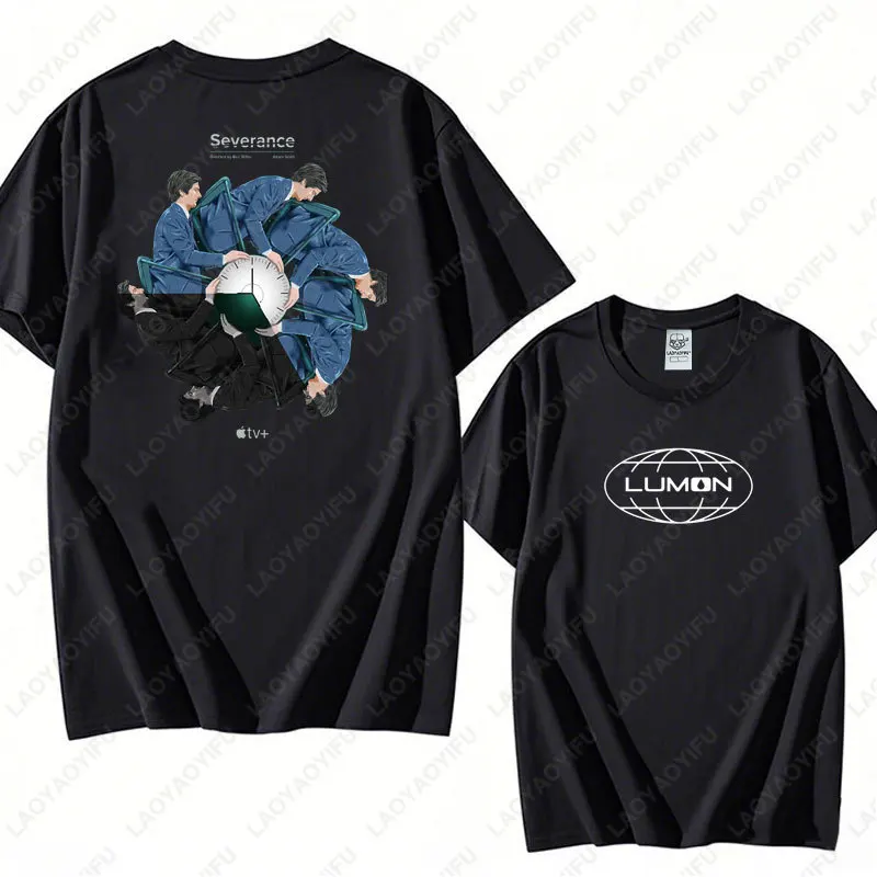 العصرية قطع الموسم 2 الرجال تي شيرت لومون قطع القطن تيز ريترو Harajuku الشارع الشهير للجنسين الوجهين المطبوعة Camisetas