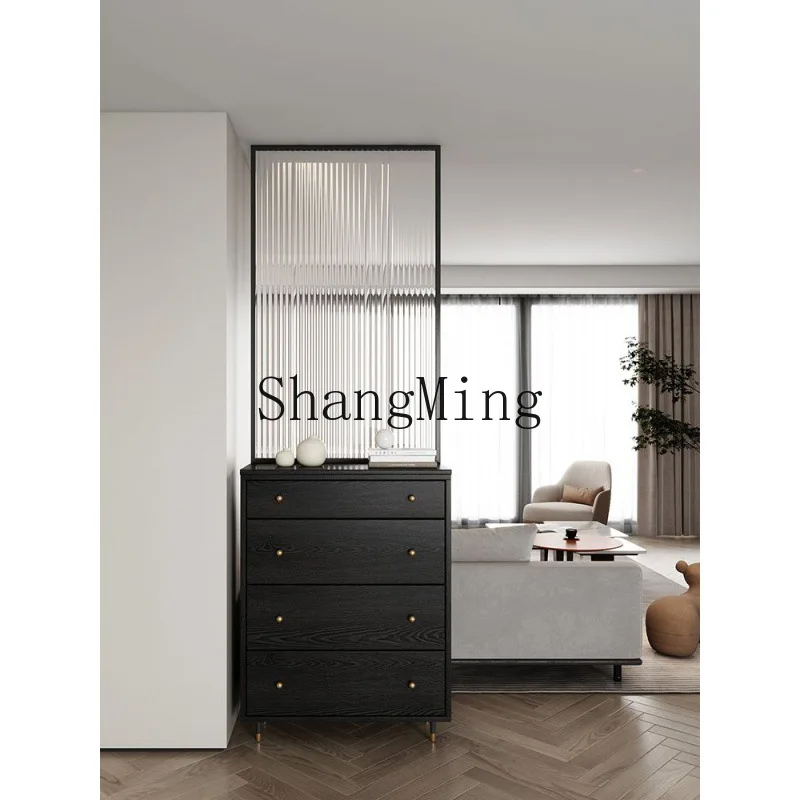 

FG light luxury home entrance entrance entrance shoe cabinet integrated household living room Changhong glass screen