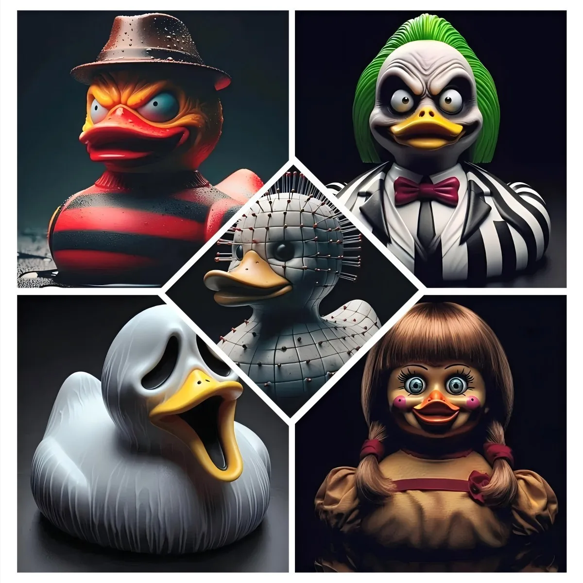 Halloween Evil Duck Anime Figure Horror Series Stunning Doll Thrilling Paradise Figurine Spooky Desk Decor Collection Toy Gift