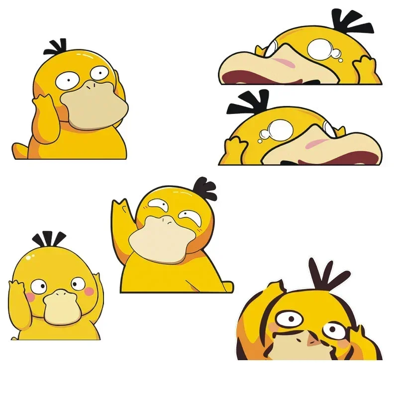 Pokemon Car Stickers Psyduck Creative Cartoon Funny Decorative Stickers Cover Scratches Car Decal Decorative Reflective Sticker