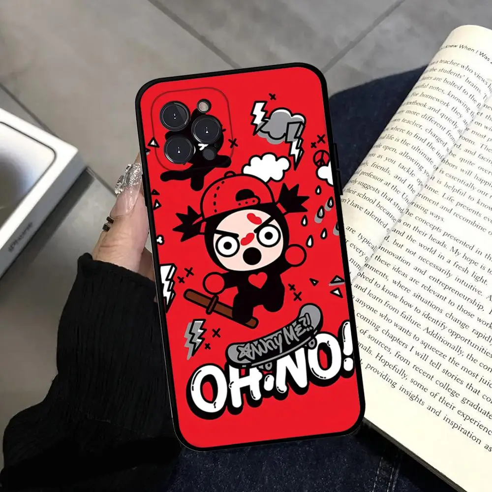 Cute Cartoon Pucca Garu Phone Case Silicone Soft for iphone 15 14 13 12 11 Pro Mini XS MAX 8 7 6 Plus X XS XR Cover