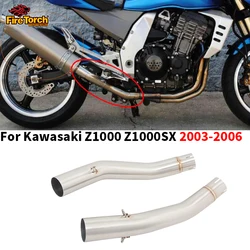 Slip For KAWASAKI Z1000 Z1000SX Ninja 1000 2003 2004 2005 2006 Motorcycle Exhaust Muffler Mid Pipe 50.8mm Escape Moto Modified