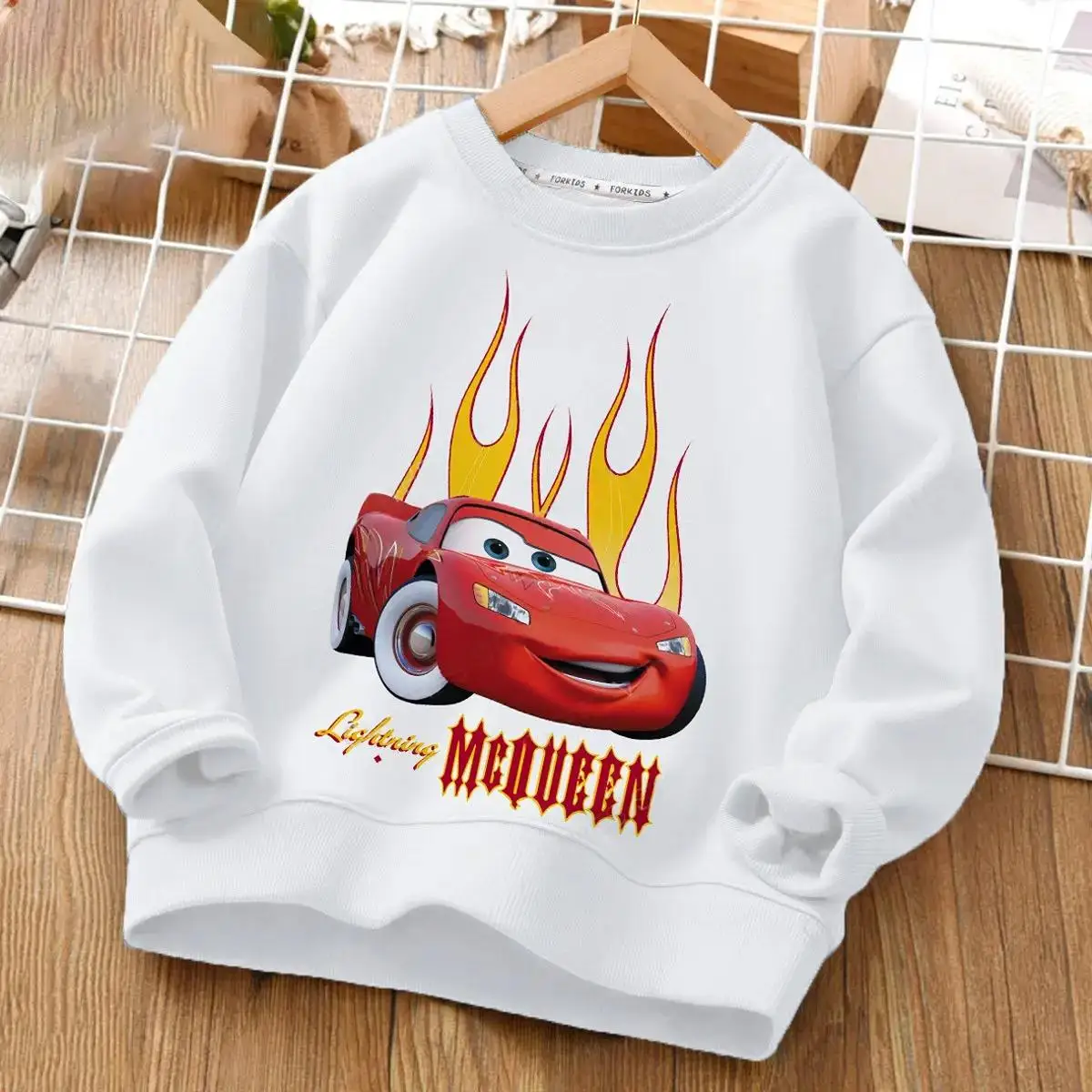 Autumn Girl Boy Sweatshirts Children Cartoons Kawaii Print Disney Cars Hoodies Kid Pullover Casual Kids Clothes Fashion Tops