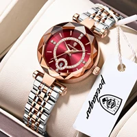 Reloj de pulsera POEDAGAR de alta calidad y exquisito diseño para mujer, resistente al agua, de acero inoxidable, con fecha, de cuarzo, elegante, para damas.