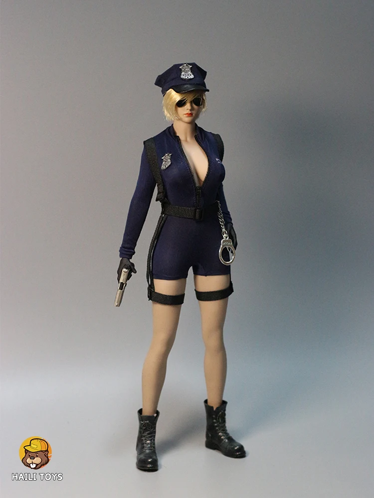 HAILI TOYS HF004 1/6 Scale Female Police COS Tight Fitting Clothing Accessory Model Fit 12 inch Action Figure Body Toys Gifts