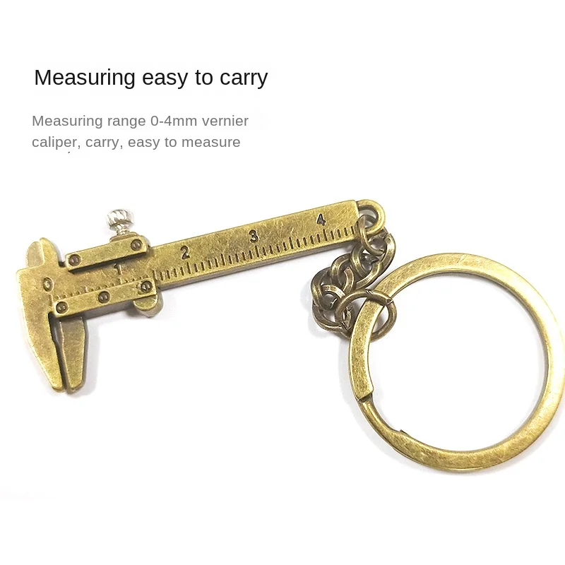 1 neuer modischer Mini-Messschieber für Autoschlüssel, tragbar, 0–40 mm, Schlüsselanhänger-Messwerkzeug, Auto-Schlüsselanhänger, Ring-Messschieber – Detail 7