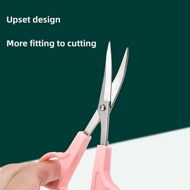 1Pc 11.7cm Embroidery Scissors Curved Scissor Head Stainless Steel Mini Tailor Trimming Cross Stitch Scissor DIY Craft Clippers