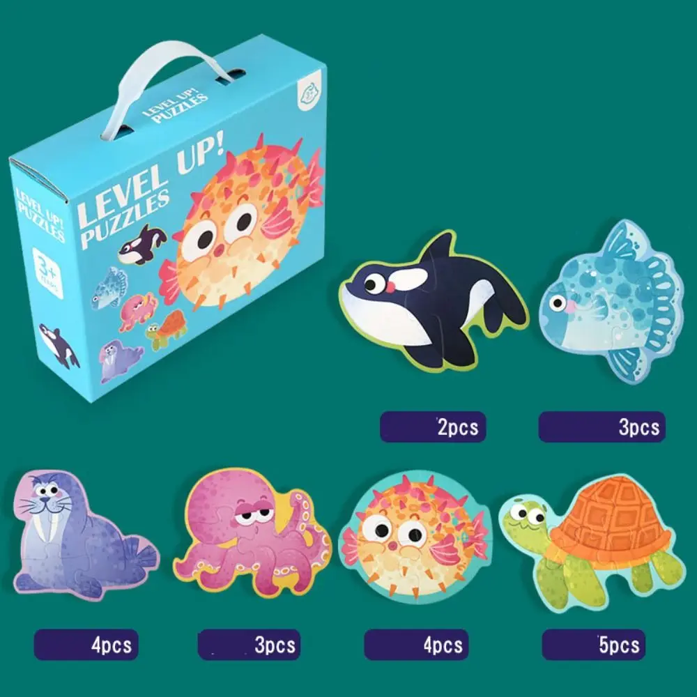 Puzzle 3D Panda Vas Blok Bangunan Gajah Kartun Hewan Jigsaw DIY Seni 3D Puzzle Kayu untuk Anak-anak