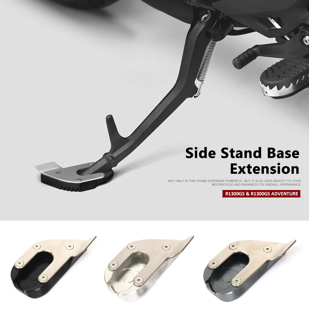 

Motorcycle Side Stand Base Extension Kickstand Foot Support Accessories For BMW R1300GS Adventure R 1300 GS ADV 1300GS 2025 2024