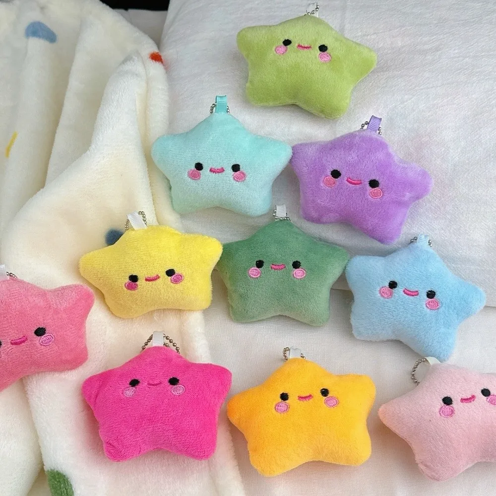 Kolorowe, urocze gwiazdki, miękkie zabawki, breloczki z gwiazdkami, puszysta biżuteria modowa, zawieszki do kluczyków samochodowych, akcesoria do plecaków.