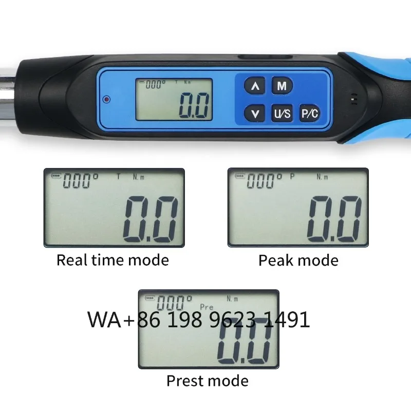 Rechargeable 3/4 Angle Torque Wrench, Electronic Drive, Buzzer, LED Flash, Data Output for daily workshop maintenance