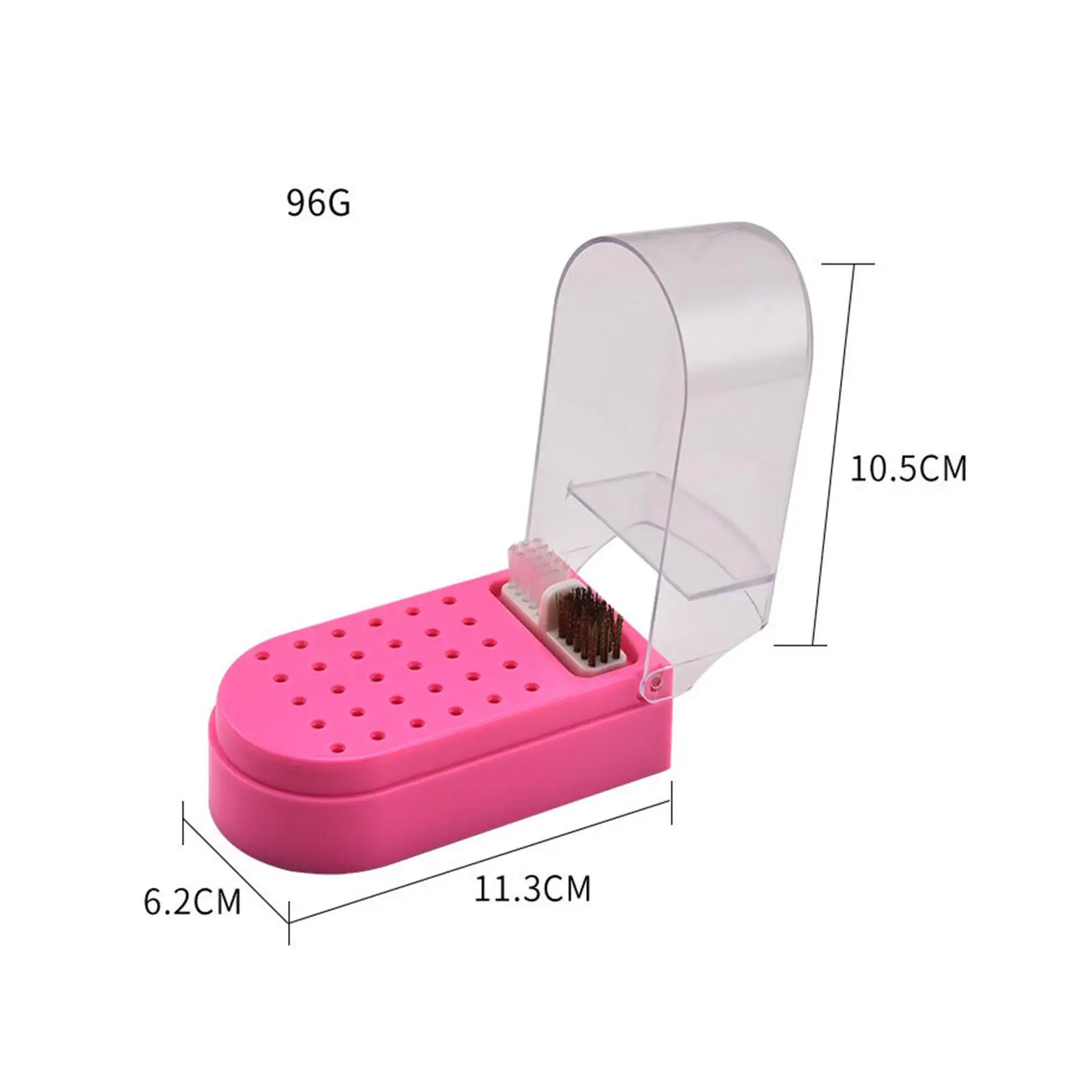 Stofdichte doorzichtige deksel nagelboorhouder 30-gaten opbergdoos organizer voor thuis salon nagelapparatuur accessoires