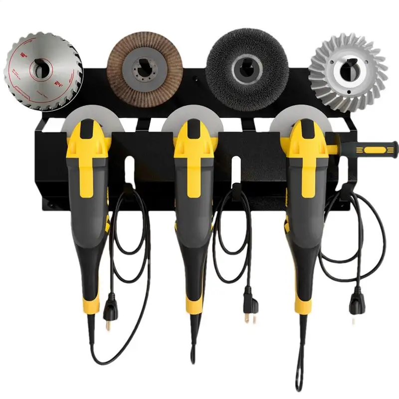 Angle Grinder Holder Wall Mount Steel Angle Grinder Stand Power Tool Organizer Rack for Angle Grinder Cutters Polishers