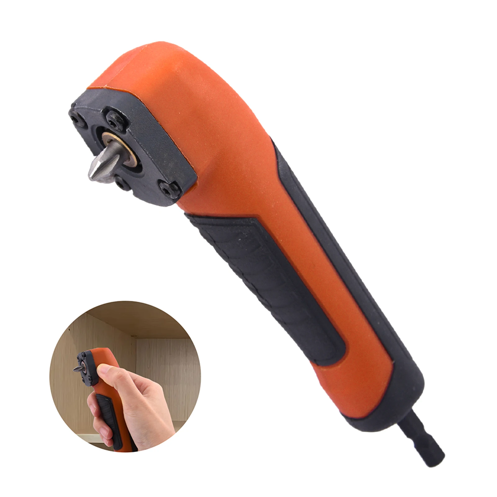 

90 Degree Furniture Installation Ultra-thin Home Power Tool Parts Corner Device DIY Electric Screwdriver ABS Handle Portable